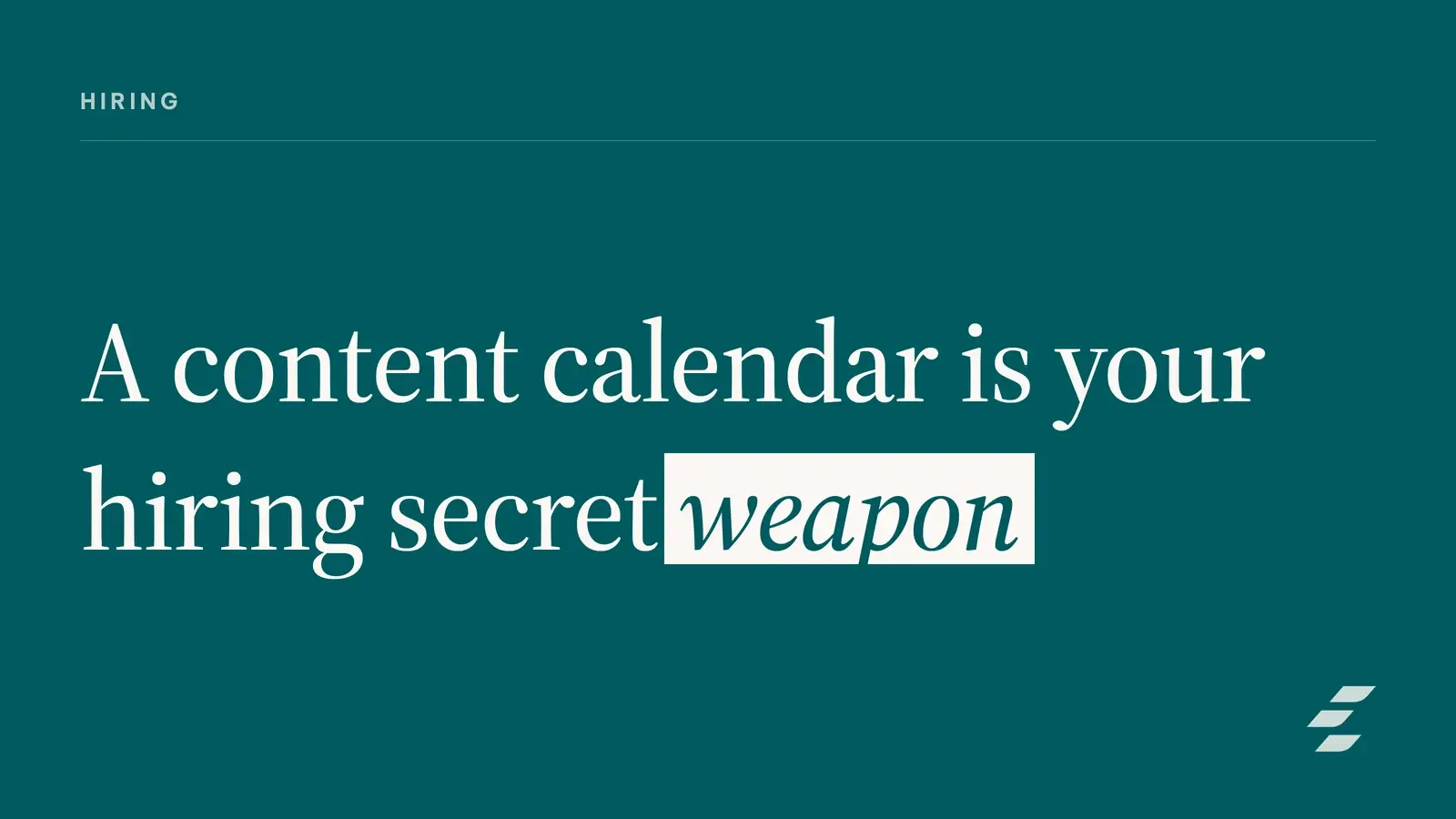 Startup Recruitment Content Calendar for Hiring Success